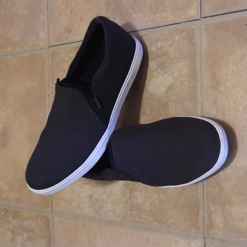 2 for $15 Roots black slip on sneakers